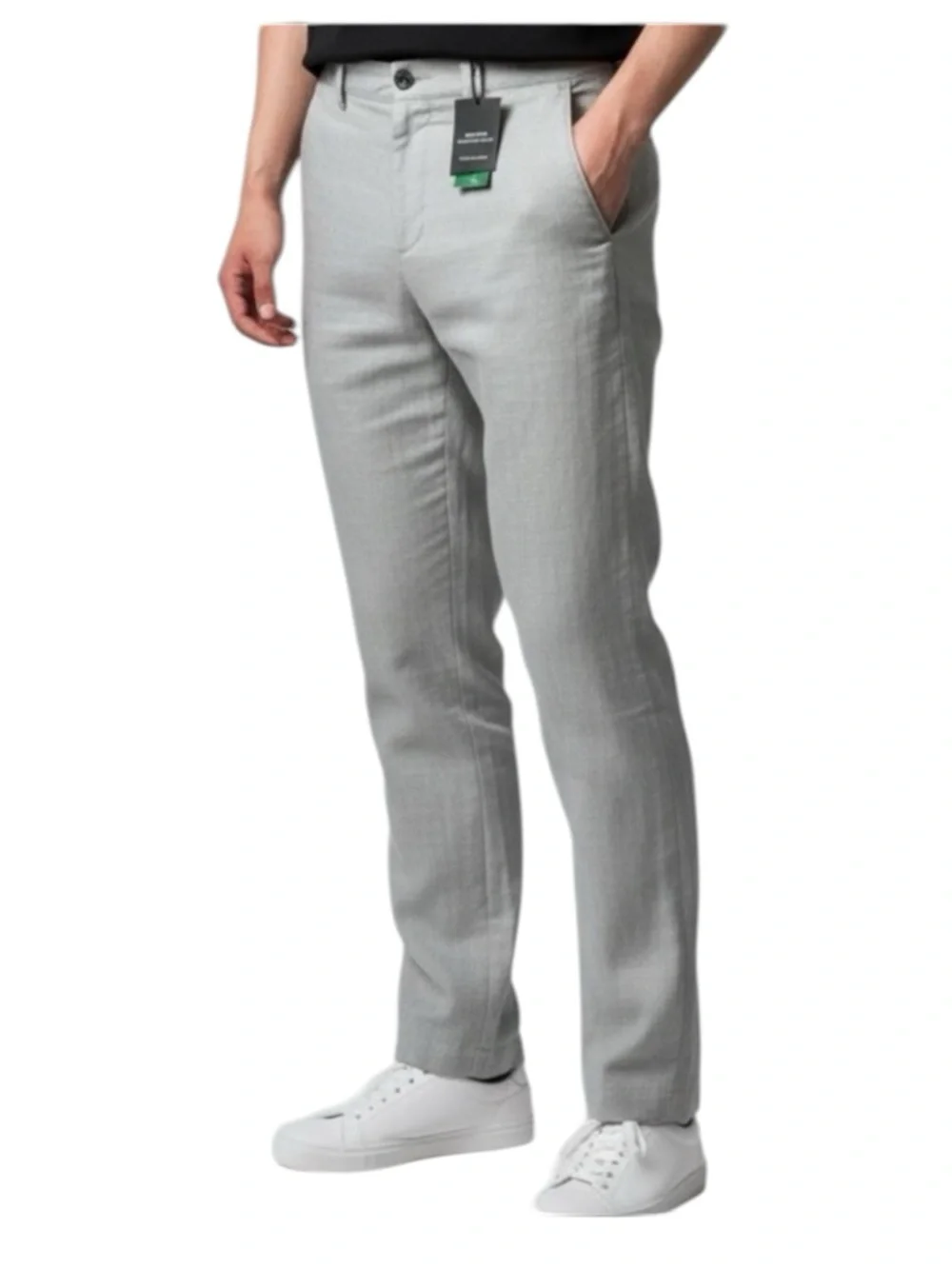 CLUB MONACO LINEN CONNOR CHINOS GREY